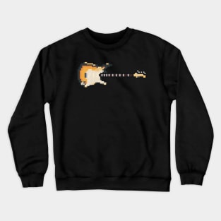 Pixel Black Flame Guitar Crewneck Sweatshirt